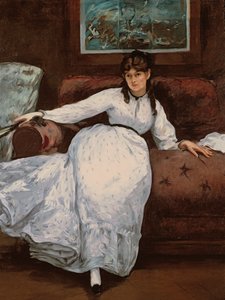 休息，Berthe Morisot（1841-95）的肖像，1870年